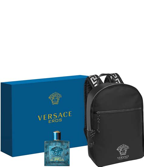 mens versace leather backpack|Versace men's perfume with backpack.